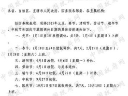 端午放假安排2015（2015年多少个法定休息日？）