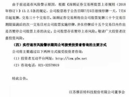 退市风险警示（股票退市风险有提示吗？）