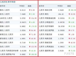 人民币外汇牌价表示什么(人民币汇外汇牌价)