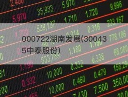 000722股票 湖南发展是做什么产业的？