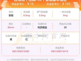 红塔山hts？各种红塔山香烟的价格？