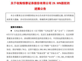 天风证券为什么收购恒泰证券（天风证券收购恒泰证券解读）