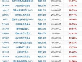 定投基金排名，定投基金哪几只效益最好？