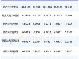 人民币对新西兰元 新西兰币汇率美金是多少？
