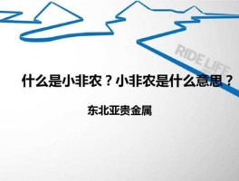 小非农？小非农是什么意思？