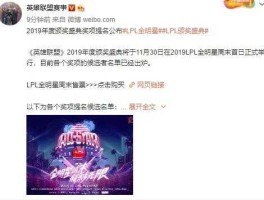 英雄联盟奖项提名？获奖提名什么意思？