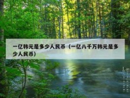 一亿人民币在韩国能干嘛(1亿人民币在韩国能干嘛)