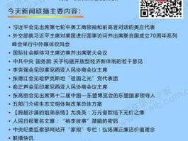 今日新闻联播主要内容摘抄（今日新闻联播主要内容摘抄10字）