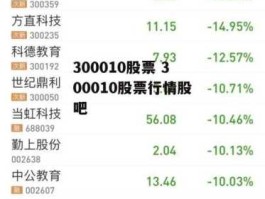 股票300010（股票300开头的是什么股票）