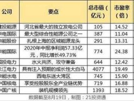 601991股票，电力上市公司排行榜？