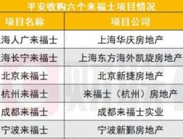 平安资产（平安保险旗下都有哪些项目？）