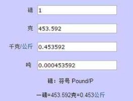 英镑换算公斤（一磅是多少斤啊）