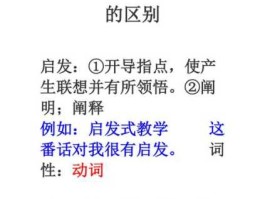 启迪，启示与启发之间有什么区别？