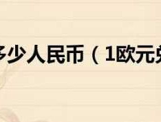 一欧元等于几块人民币？一欧元换多少人民币？