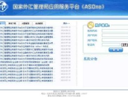 中国国家外汇管理局应用服务平台(国家外汇管理局应用服务平台asone)
